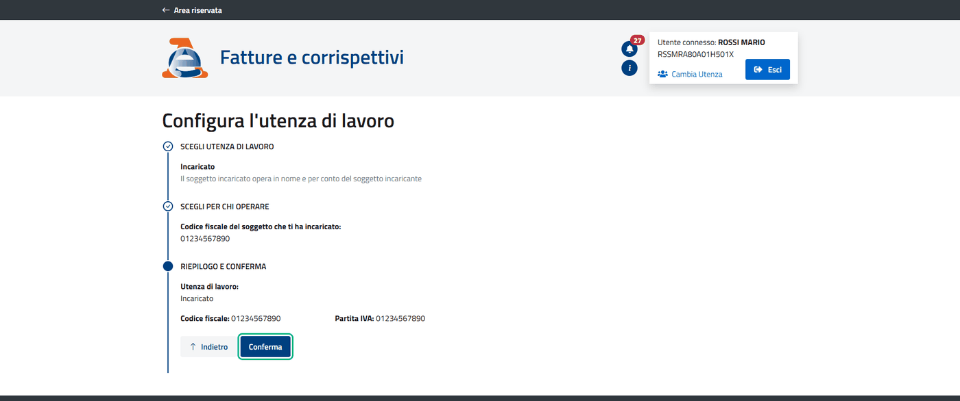 4. Controlla il riepilogo e premi «Conferma».